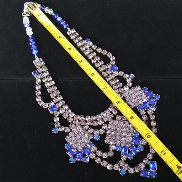 Repurposed Vintage Czech Glass Crystal Necklace - Picture 15 of 16